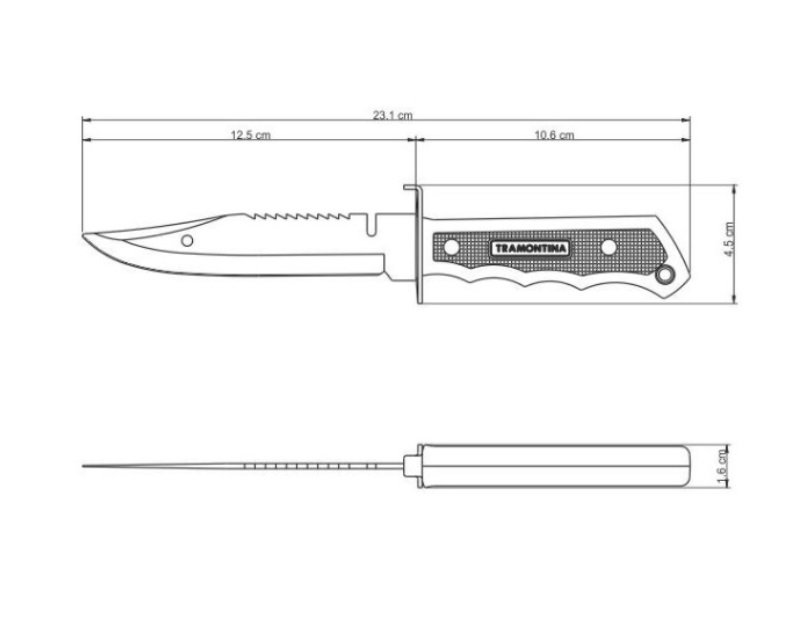 Nôž na ryby Outdoor Fish v obale 12,5cm / Nože, nožnice, kliešte / robustné nože